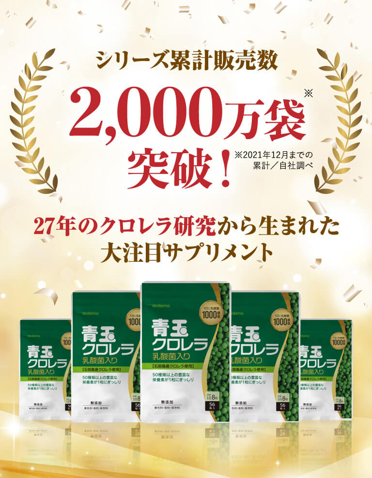 シリーズ累計販売数2,000万袋突破！27年の研究科から生まれた大注目サプリメント